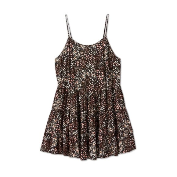 wild fable Dresses & Skirts - NWT Floral Black Sleeveless Trapeze Dress - Womens Juniors Size M - Wild Fable